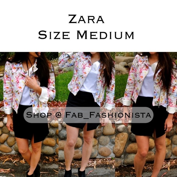Zara floral Moro jacket size Medium - Picture 3 of 16